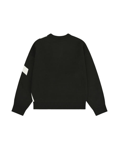 OY BOLD LOGO KNIT - Black