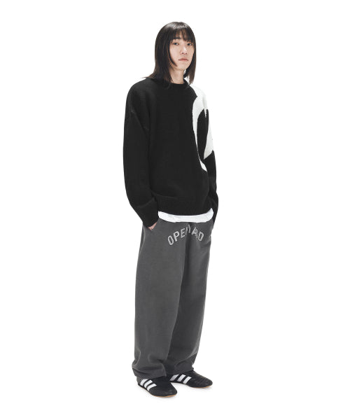 OY BOLD LOGO KNIT - Black