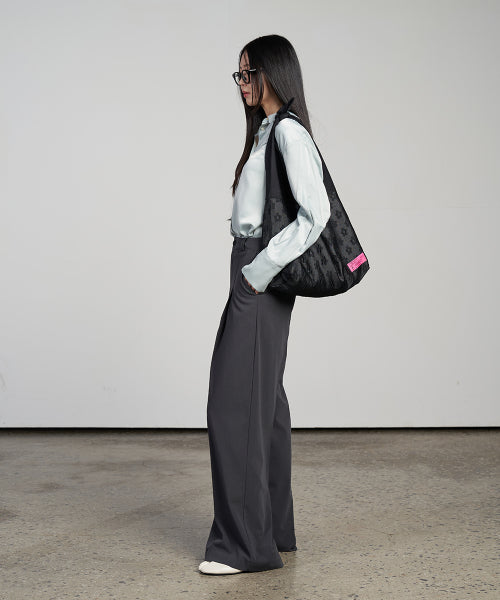 320SHOWROOM Essential wide slacks - Dark Grey