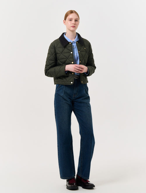GENERAL IDEA Daily One-Tuck Wide Denim Pants - Blue