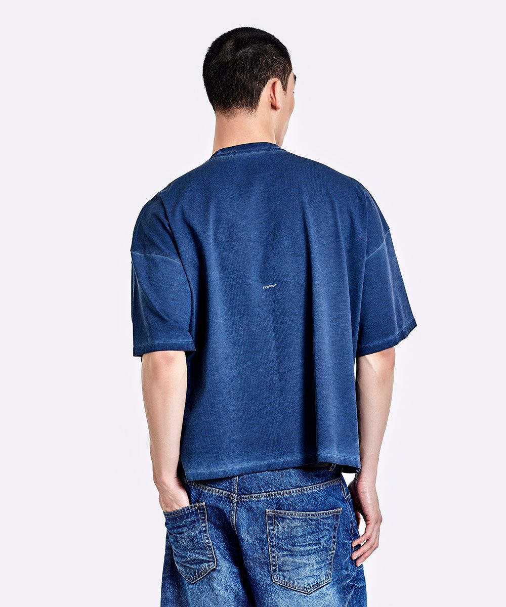 51PERCENT Dying t shirt - Deep blue