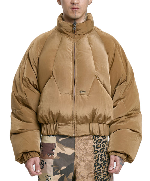 AJOBYAJO Paneled Down Short Jacket - CAMEL