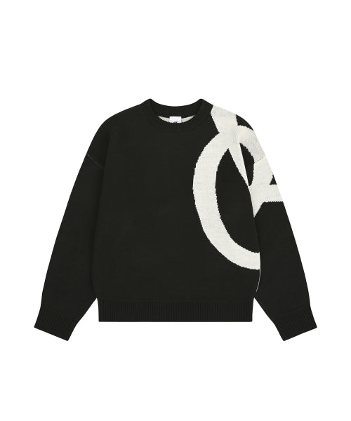 OY BOLD LOGO KNIT - Black
