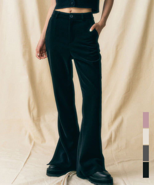 AVANDRESS Side Slit Bootcut Slacks